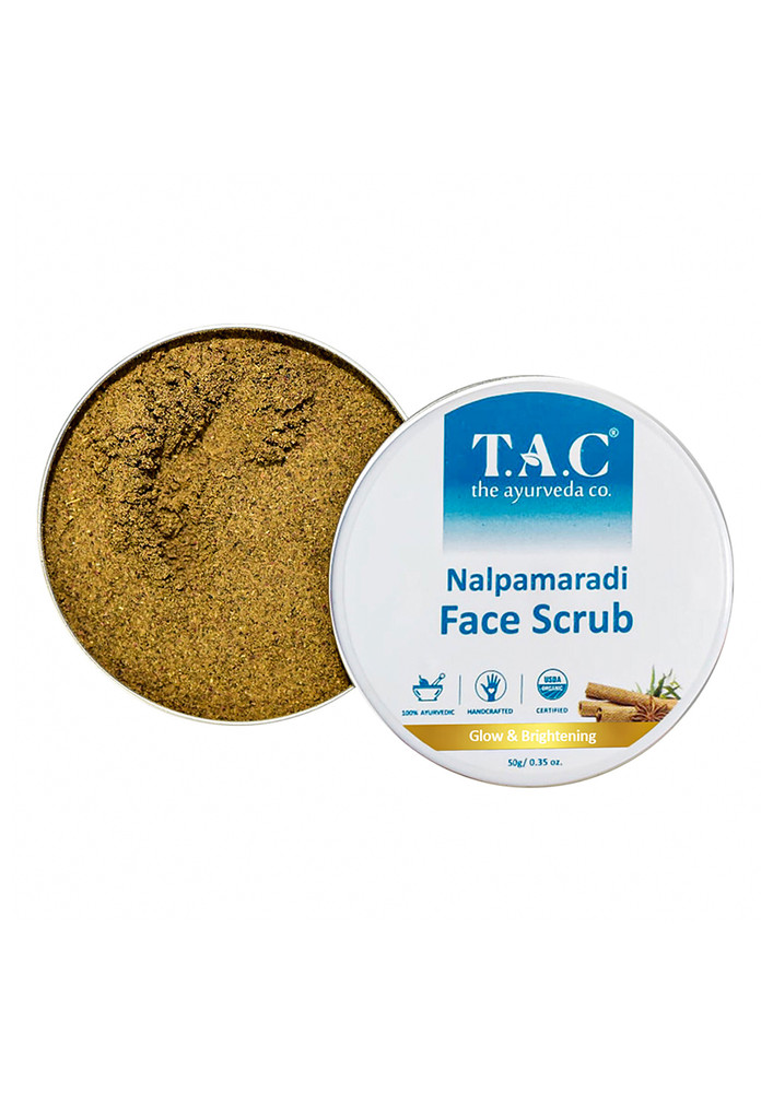 Tac - The Ayurveda Co. Nalpamaradi Face Scrub For Brightening Skin With Triphala Powder - 50g