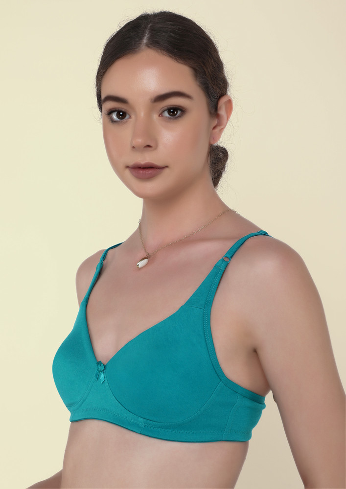 Eyes On You Non Padded Non Wired Rama Green Bra