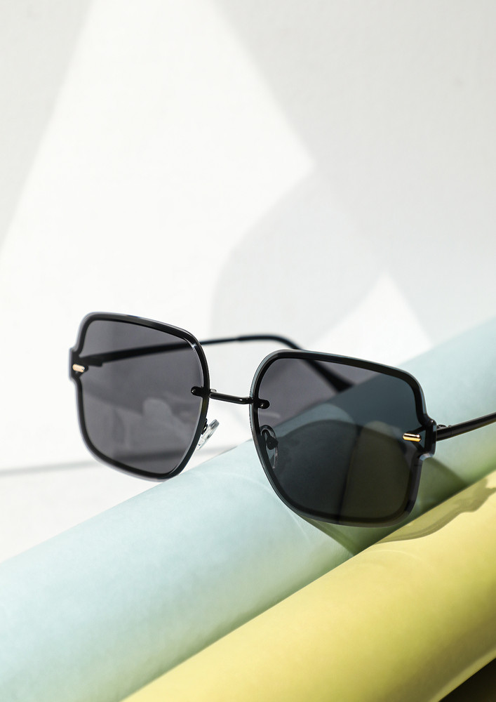 Modern Vintage Grey Square Sunglasses