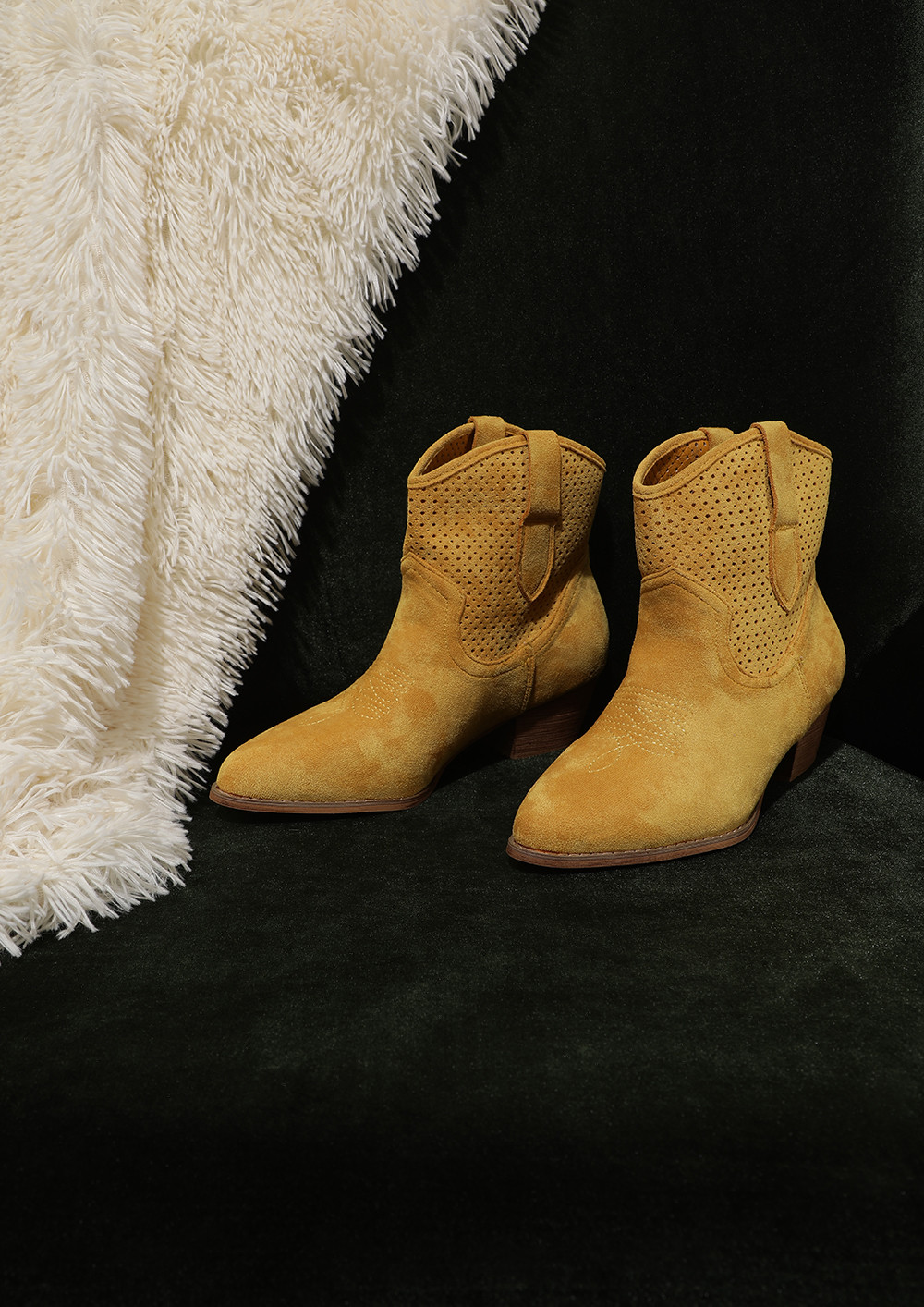 GETTING STARTED YELLOW ANKLE BOOTS