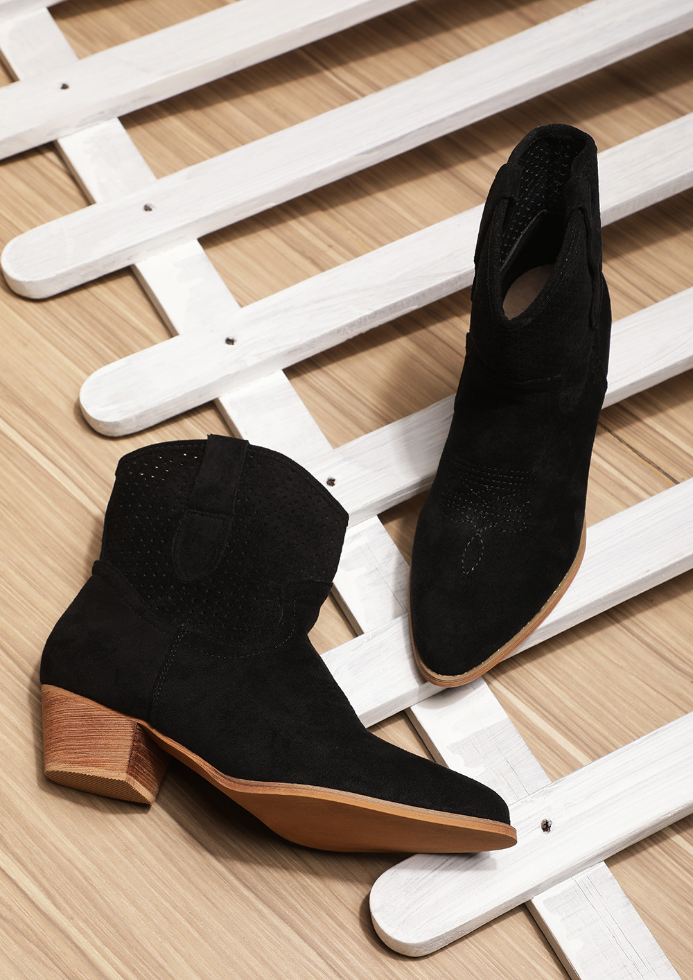 GETTING STARTED BLACK ANKLE BOOTS