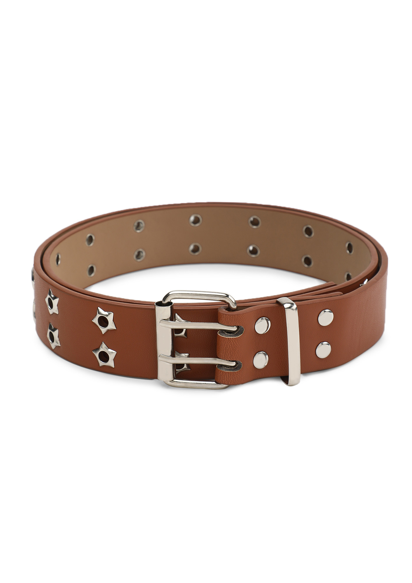 Buy PUNK PROOF CAMEL BROWN CHUNKY BELT for Women Online in India