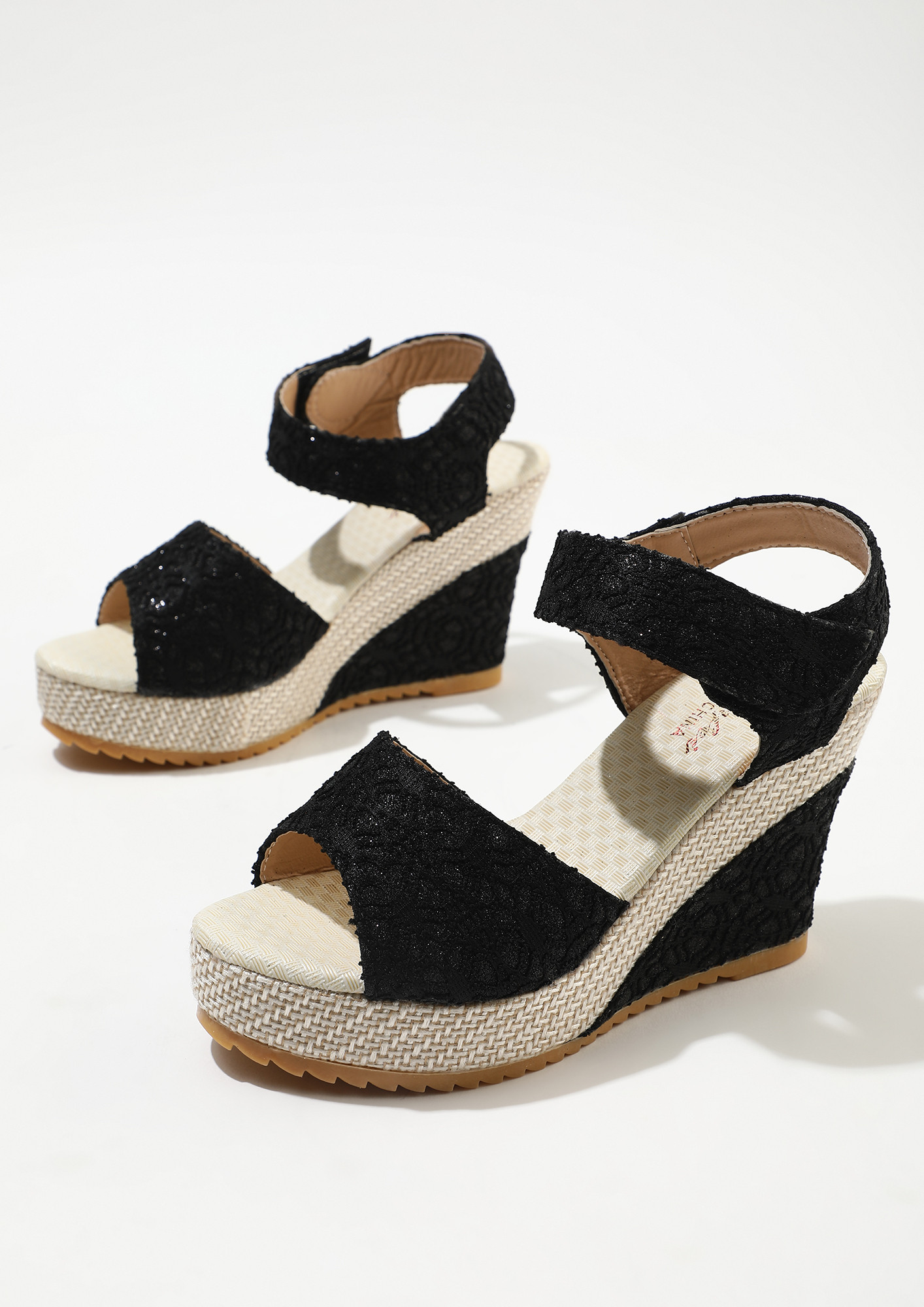 Route One Apparel - Maryland Flag / Cork Wedge Heels