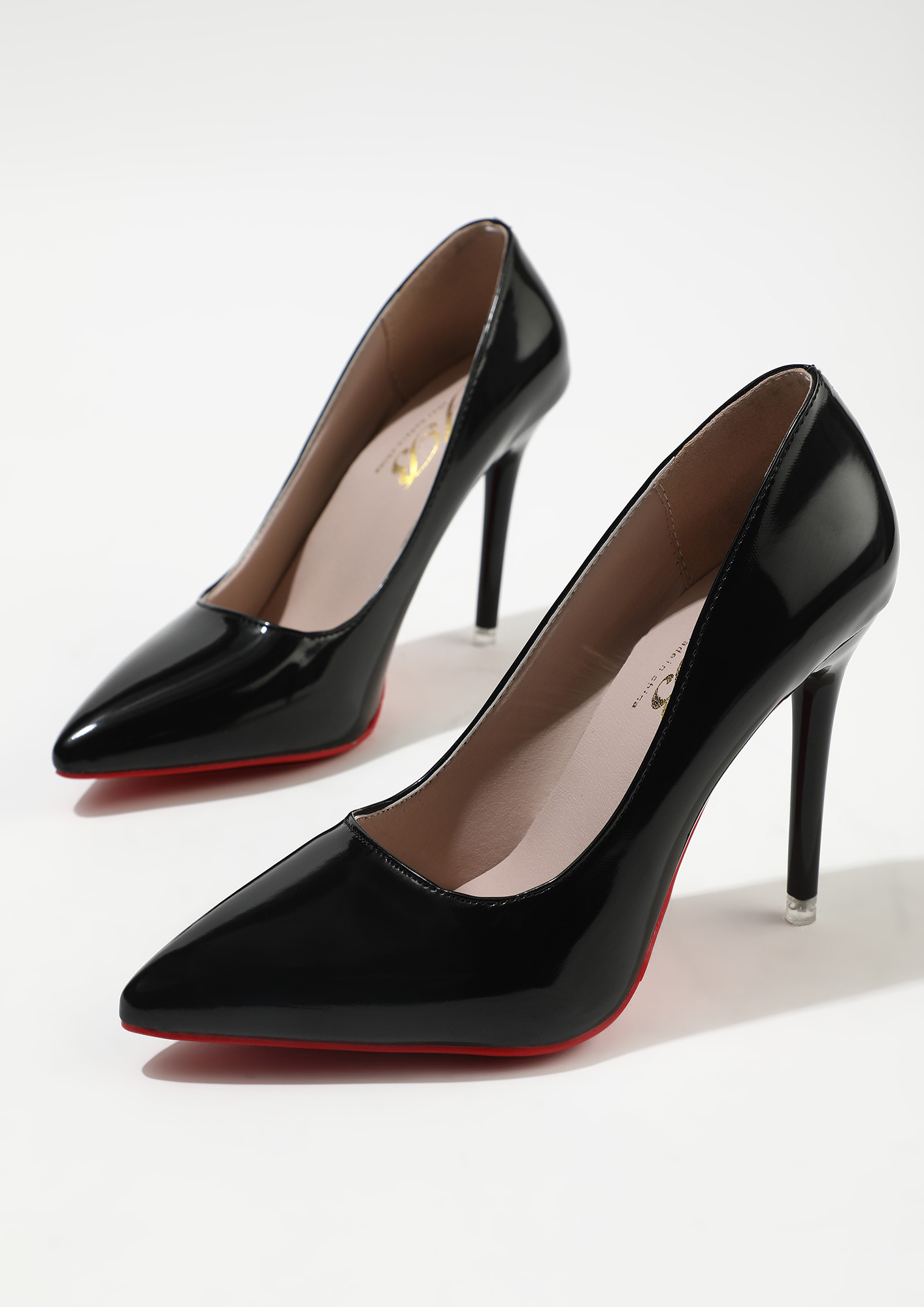 Black sequin high heel sandals