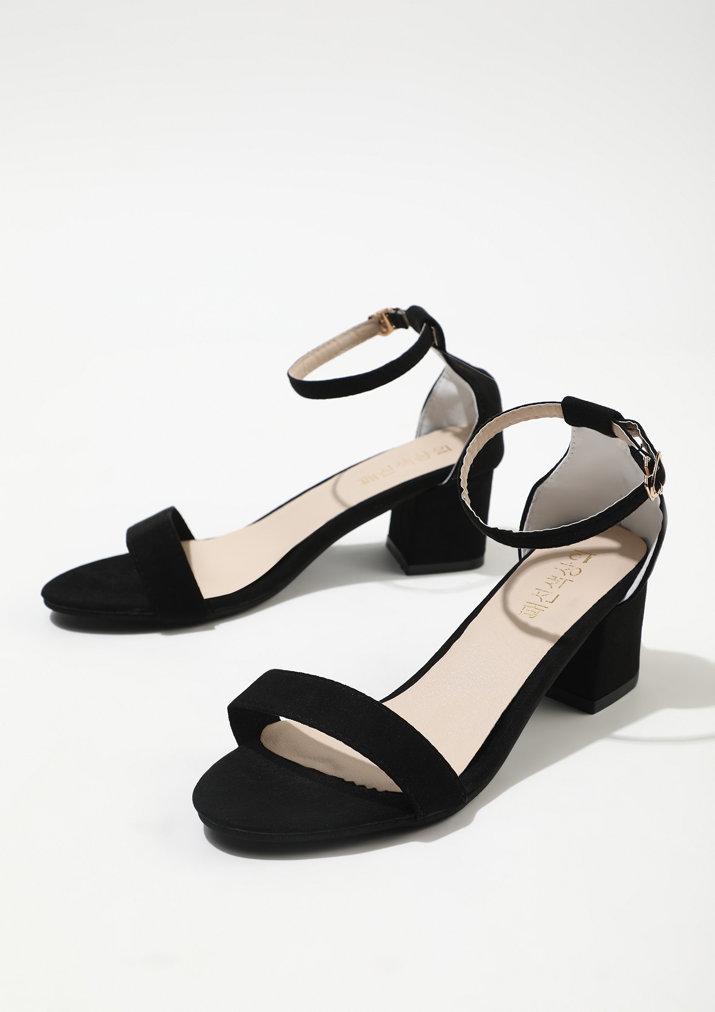 Black Embellished Ankle Strap Sandals – Dip Your Toes