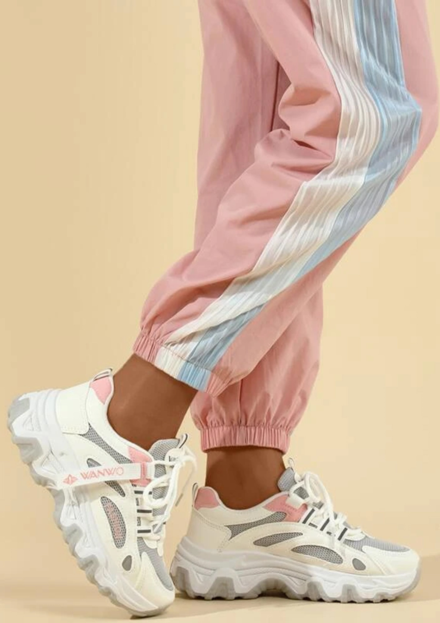 Colourblock Pink Super Chunky Trainers