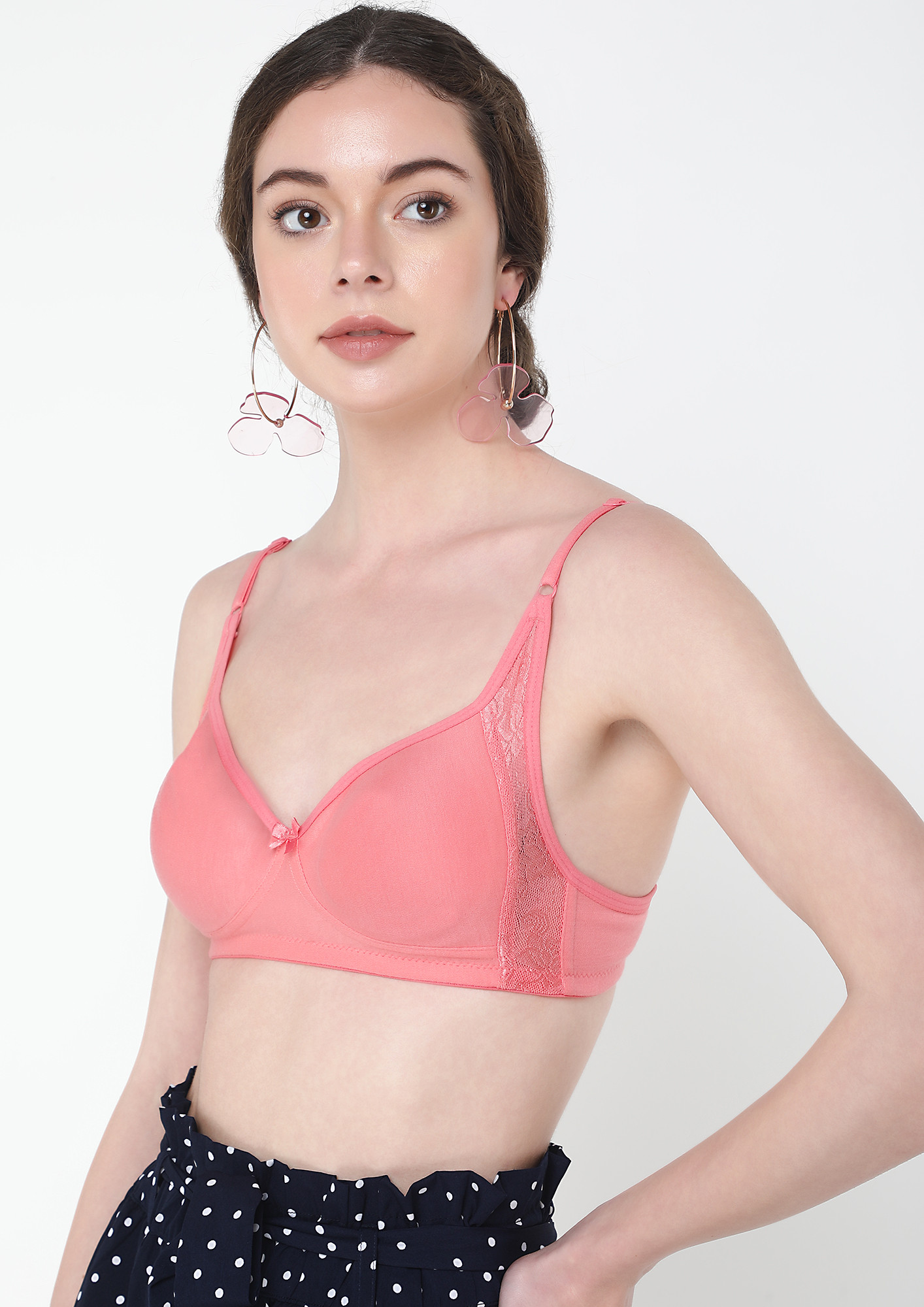 TIME TO RELAX PEACH NON PADDED NON WIRED BRA