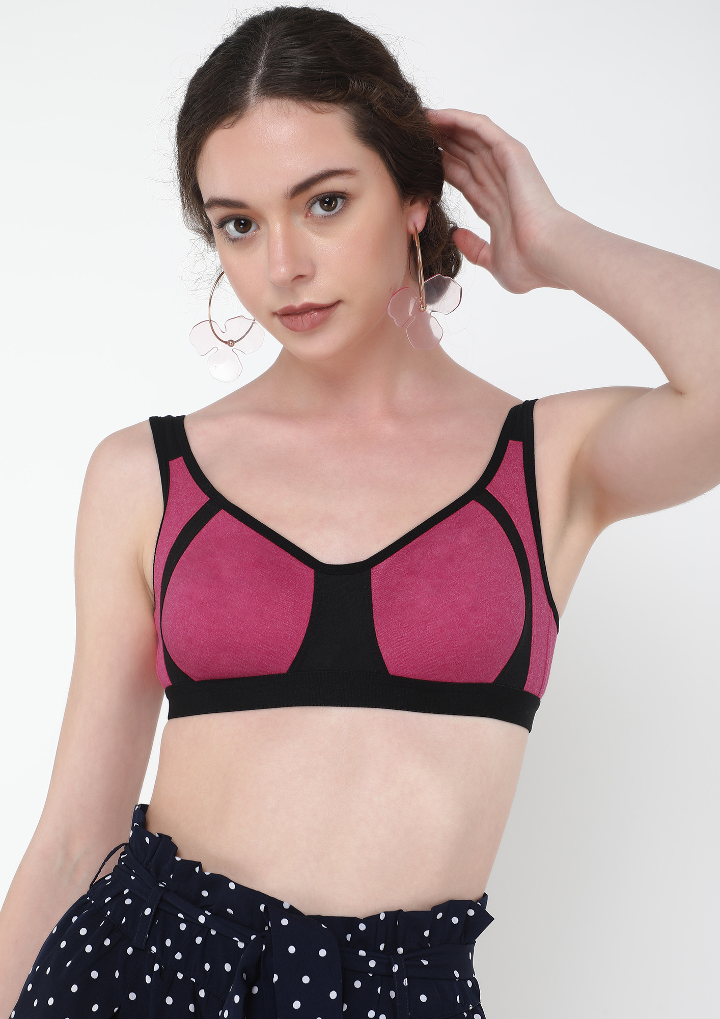 I'LL WISH FOR MORE HOT PINK FULL COVERAGE BRA