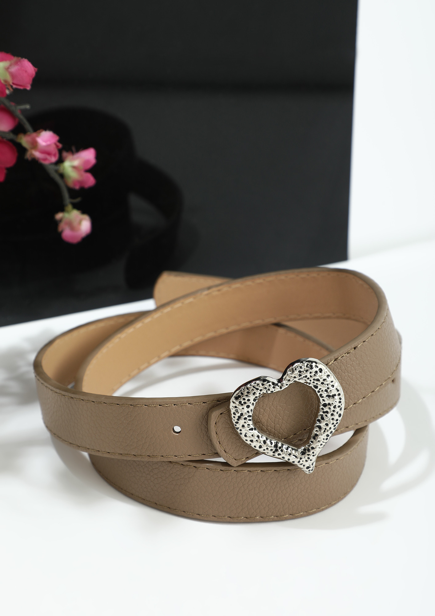 Buy WITH ALL MY HEART KHAKI BELT for Women Online in India