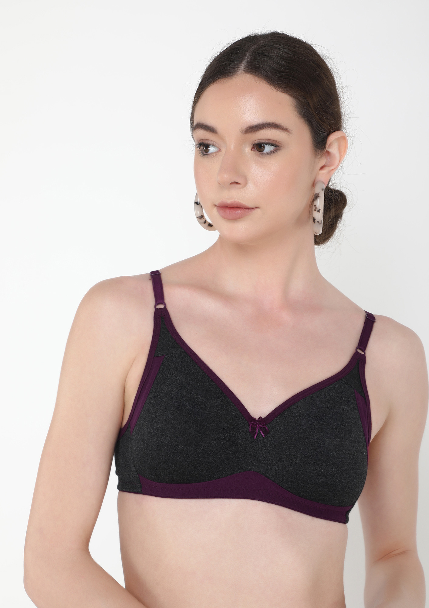 Buy GREY NON PADDED NON WIRED BRA for Women Online in India