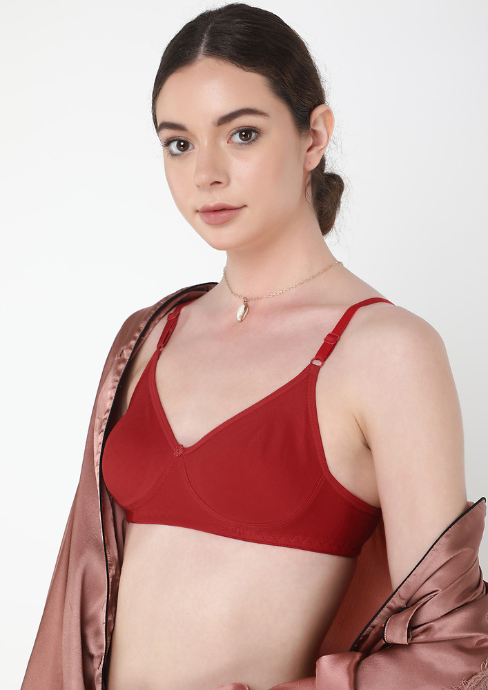 Smokin Hot Red Non Padded Non Wired Bra