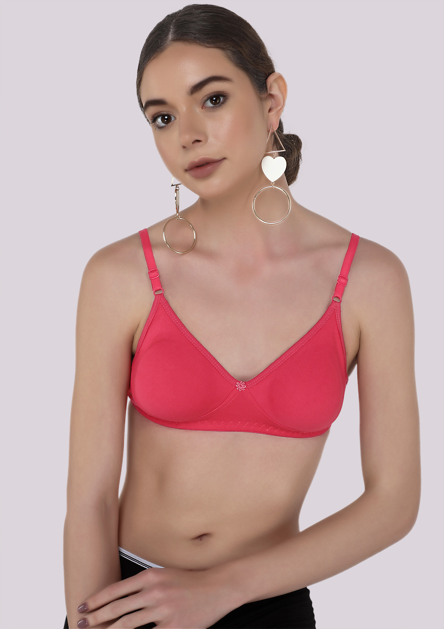 FOR A CASUAL DAY CORAL NON PADDED NON WIRED BRA