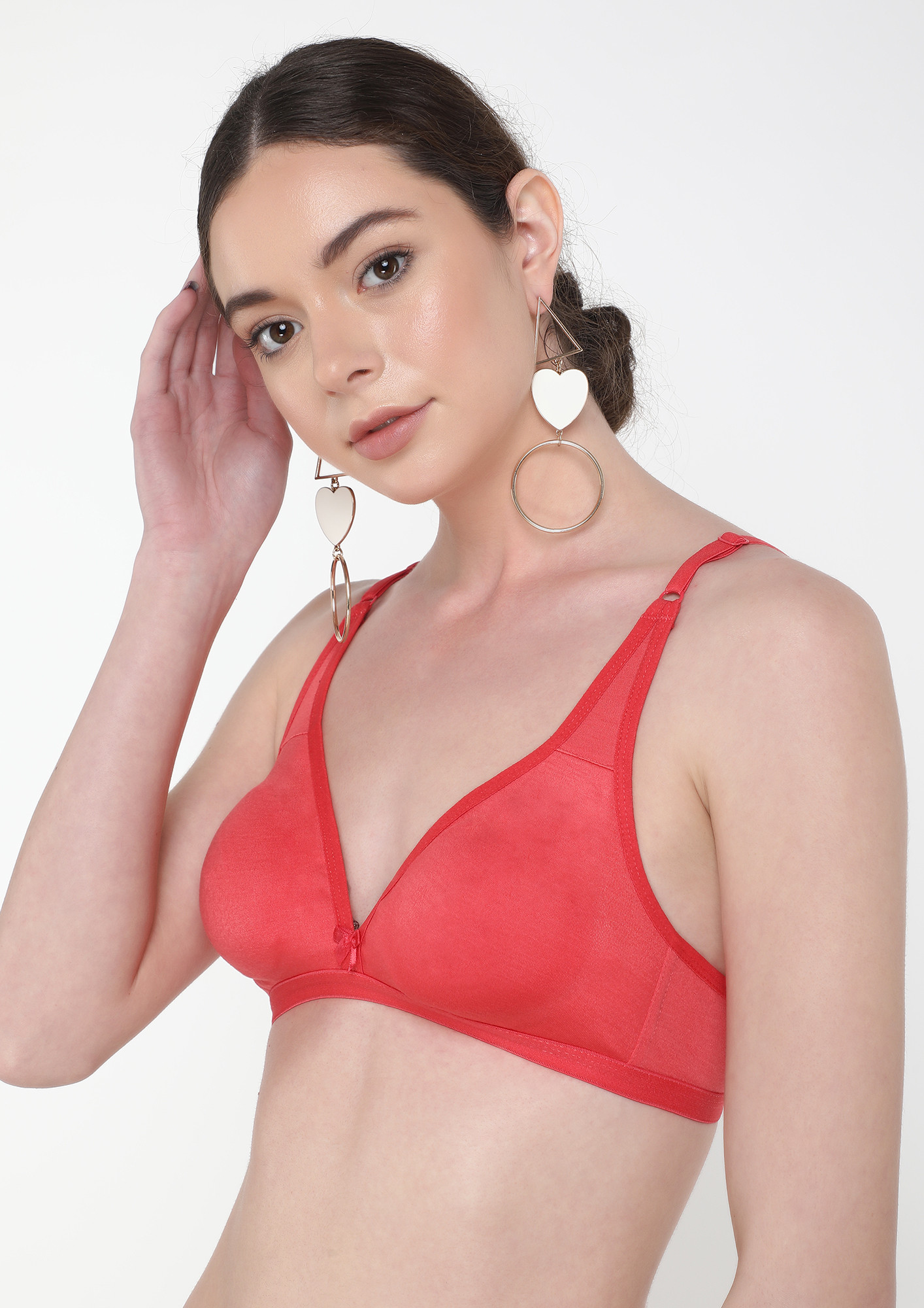 Buy FOR A CASUAL DAY CORAL NON PADDED NON WIRED BRA for Women Online in  India