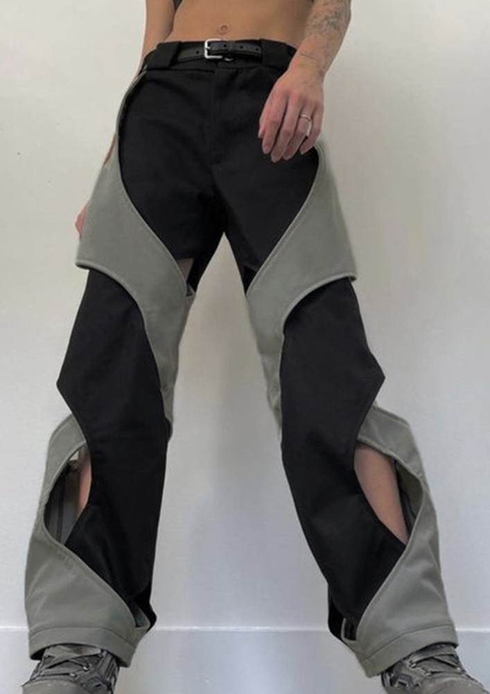 HOLLOW LOW-RISE STRAIGHT TROUSER