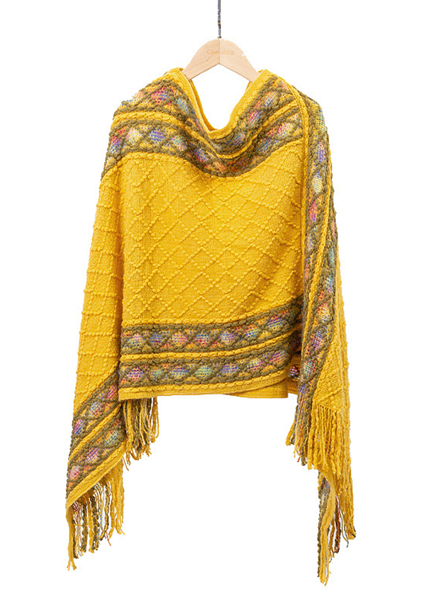 Buy WARM YELLOW PRINTED PLAID SHAWL for Women Online in India