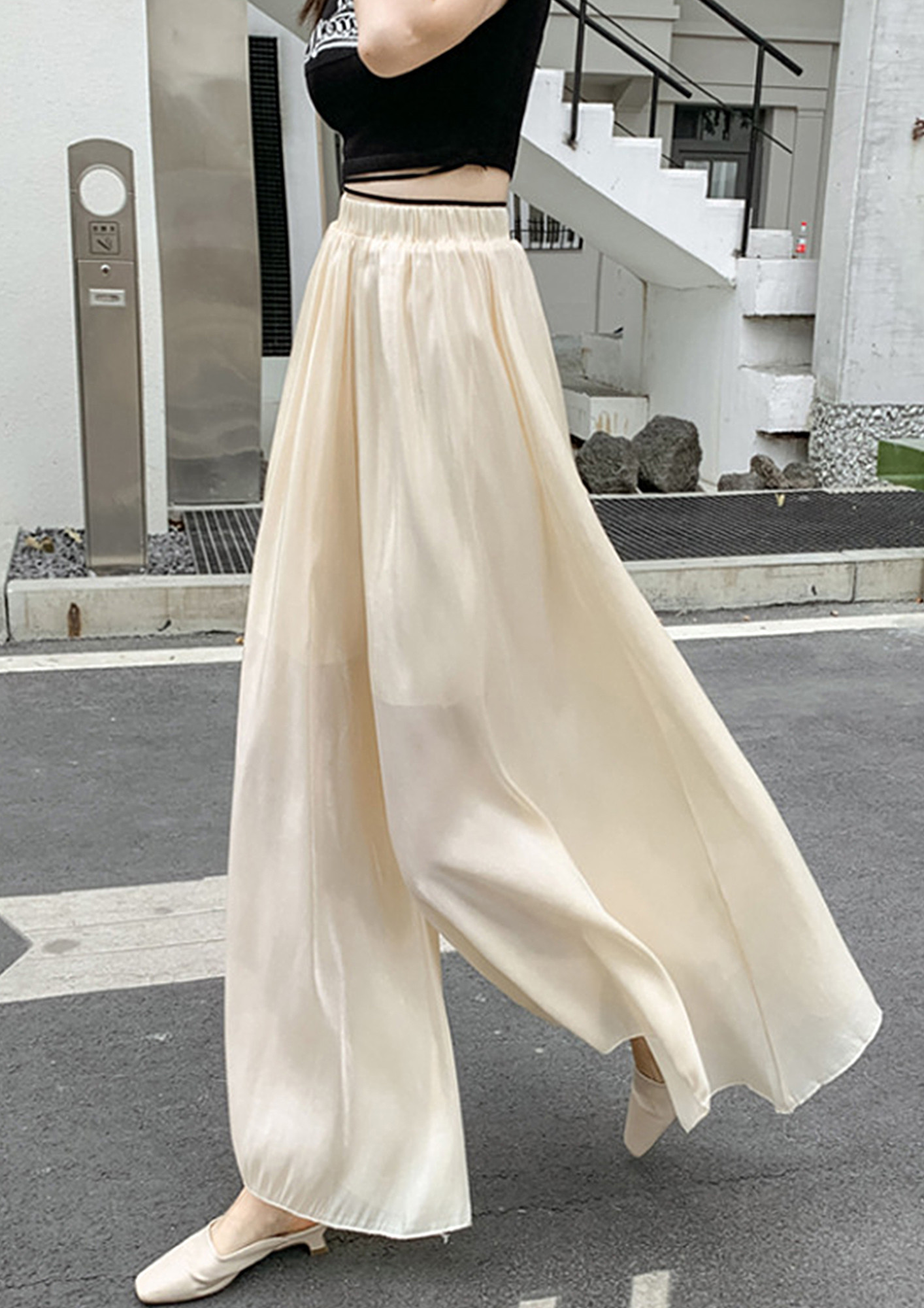 White High-Waisted Pants – Talking Threads