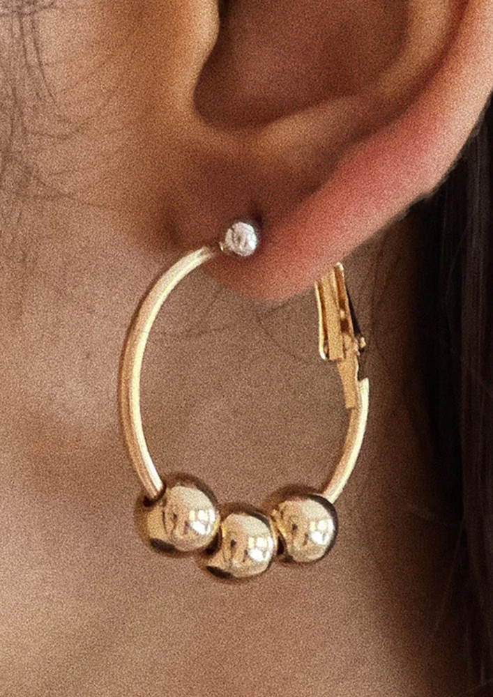 Chunky Statement Gold Small Hoop Earrings