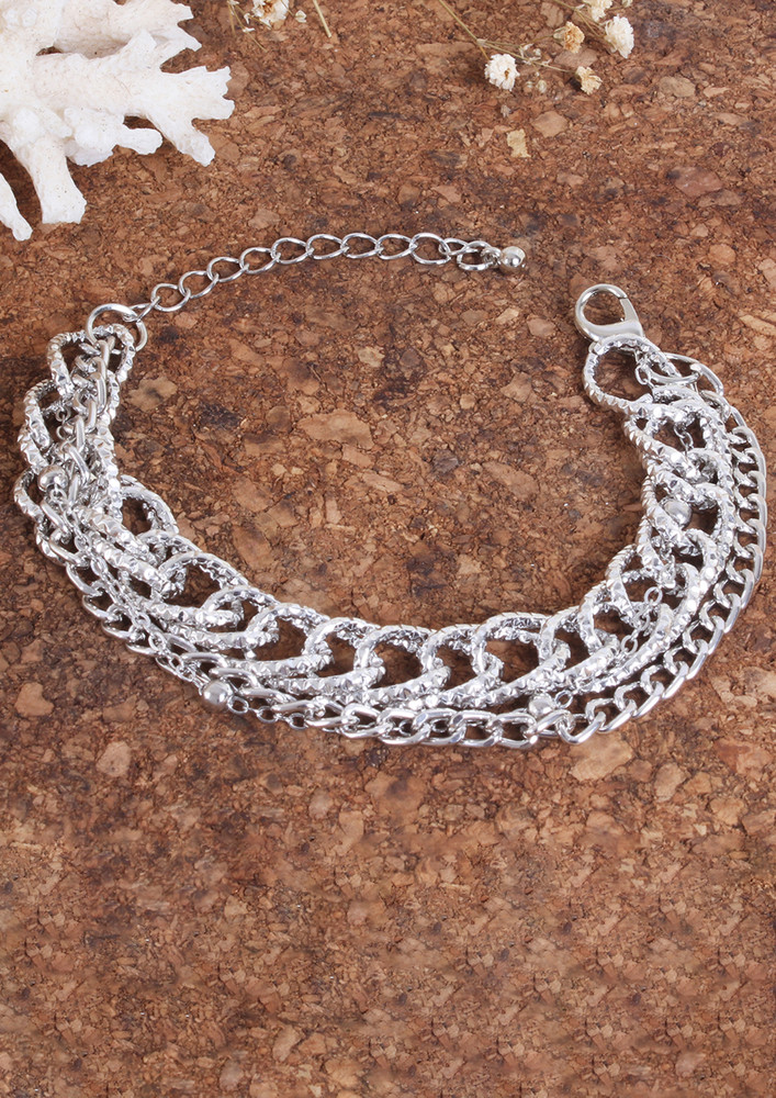 Chunky Statement Glitter Chain-link Layered Bracelet