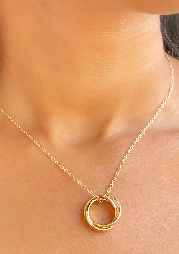 Circular Mini Gold-Toned Dainty Necklace