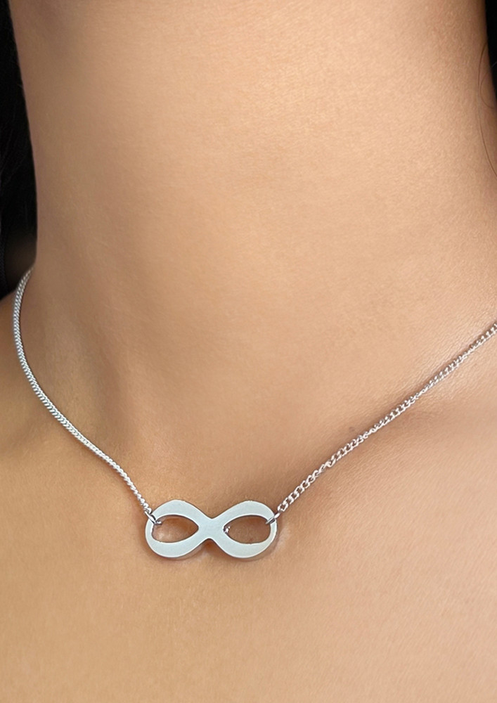 Infinity Mini Pendant Silver-toned Dainty Necklace