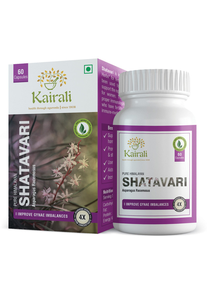 Kairali Shatavari Capsules - Herbal Health Supplement for Women (Hormonal Imbalance & Reproductive Health) (60 Capsules)