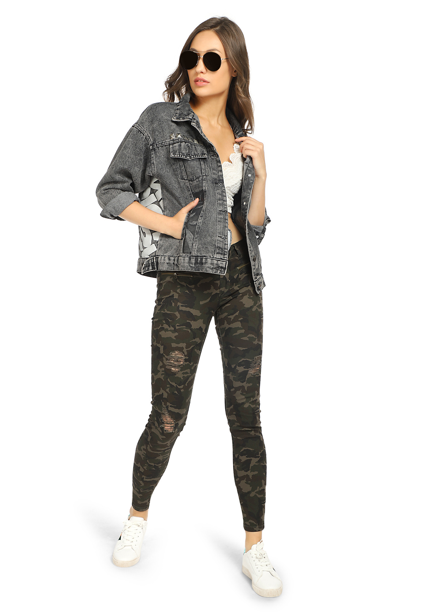 Camouflage hoodie and trousers Woman, Patterned | TWINSET Milano