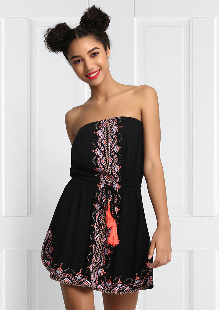 TRIBAL EMBROIDERED ROMPER