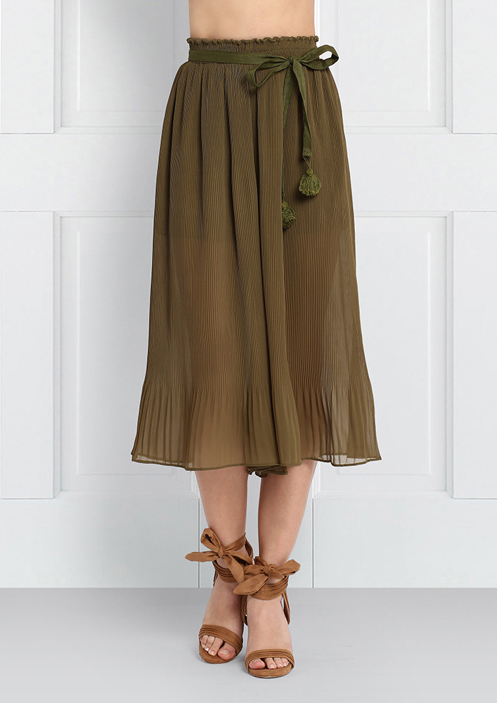 Buy GREEN CULOTTES for Women Online in India