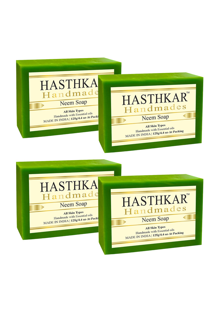 Hasthkar Handmades Glycerine Natural Neem Soap 125gm Pack Of 4