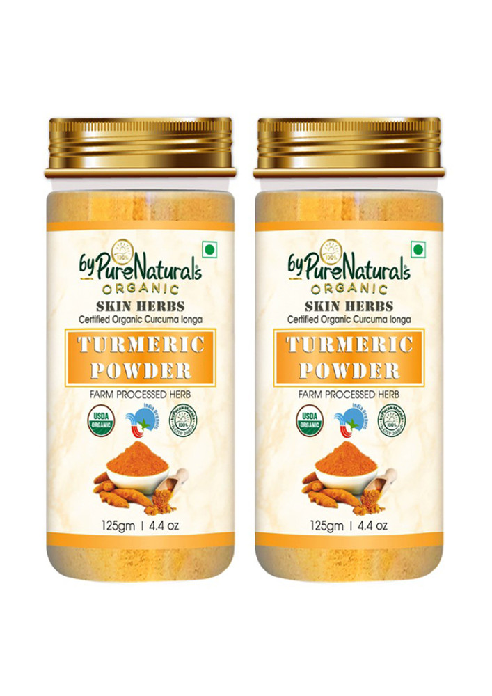 ByPureNaturals 100% Natural Herbal Organic Turmeric Powder 125gm pack of 2