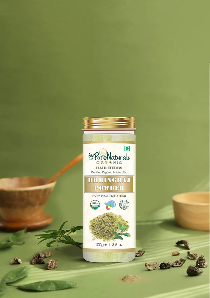 Bypurenaturals 100% Natural Herbal Organic Bhringraj Powder 100gm Pack Of 2