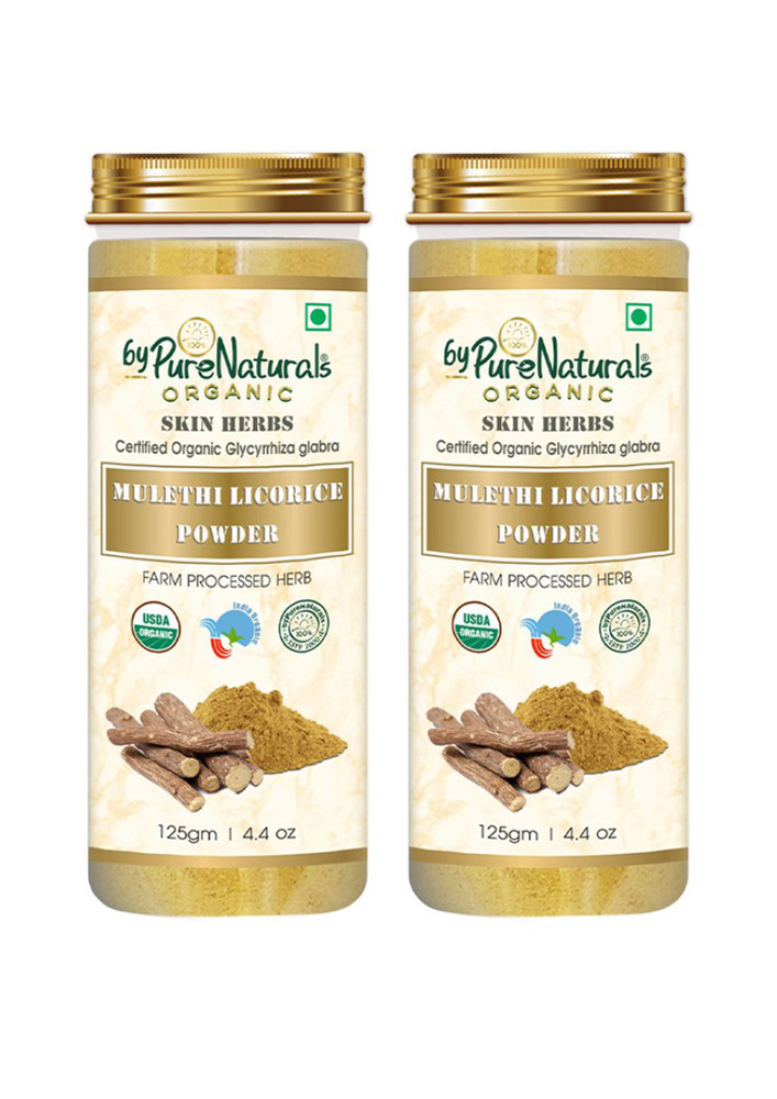 Bypurenaturals 100% Natural Herbal Organic Mulethi Powder 125gm Pack Of 2