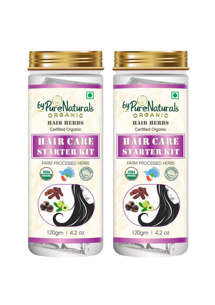 Bypurenaturals 100% Natural Herbal Organic Hair Care Starter Diy Kit 120gm Pack Of 2