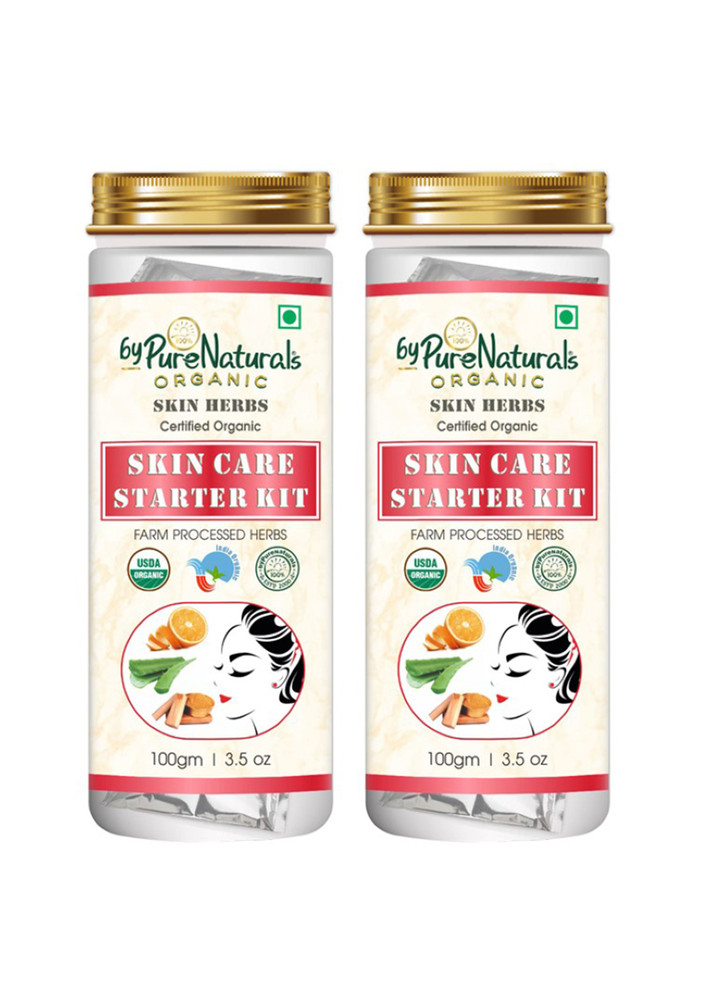 ByPureNaturals 100% Natural Herbal Organic Skin Care Starter Kit 100gm pack of 2