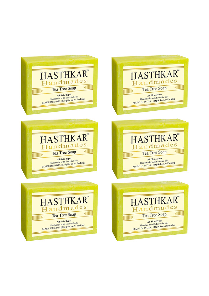 Hasthkar Handmades Glycerine Natural Tea Tree Soap 125gm Pack Of 6