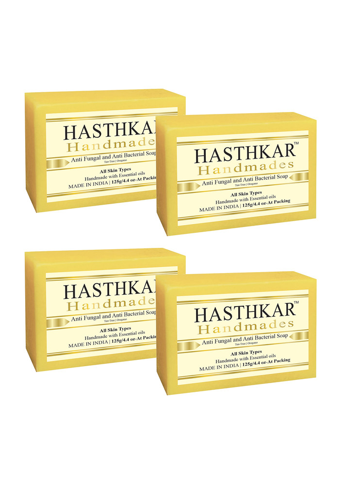 Hasthkar Handmades Glycerine Natural Anti Fungal Anti Becterial Soap 125gm Pack Of 4