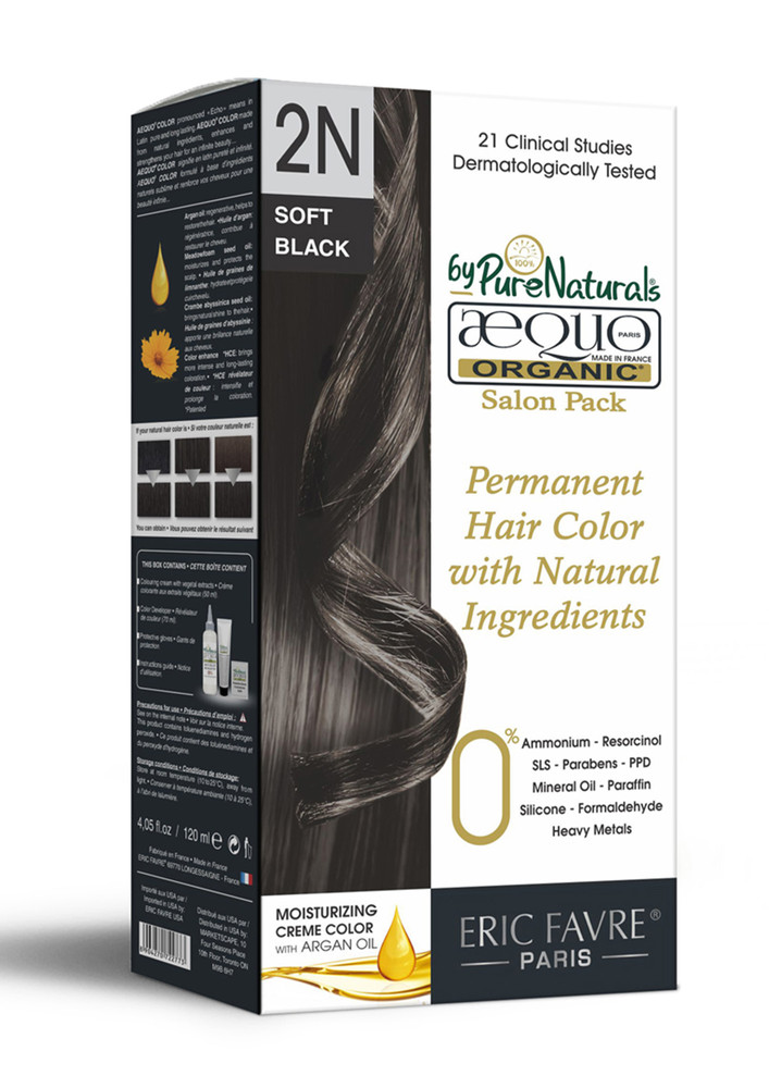 Aequo Organic Damage Free Cream Hair Color Salon Pack 2n Blackish Brown 120ml