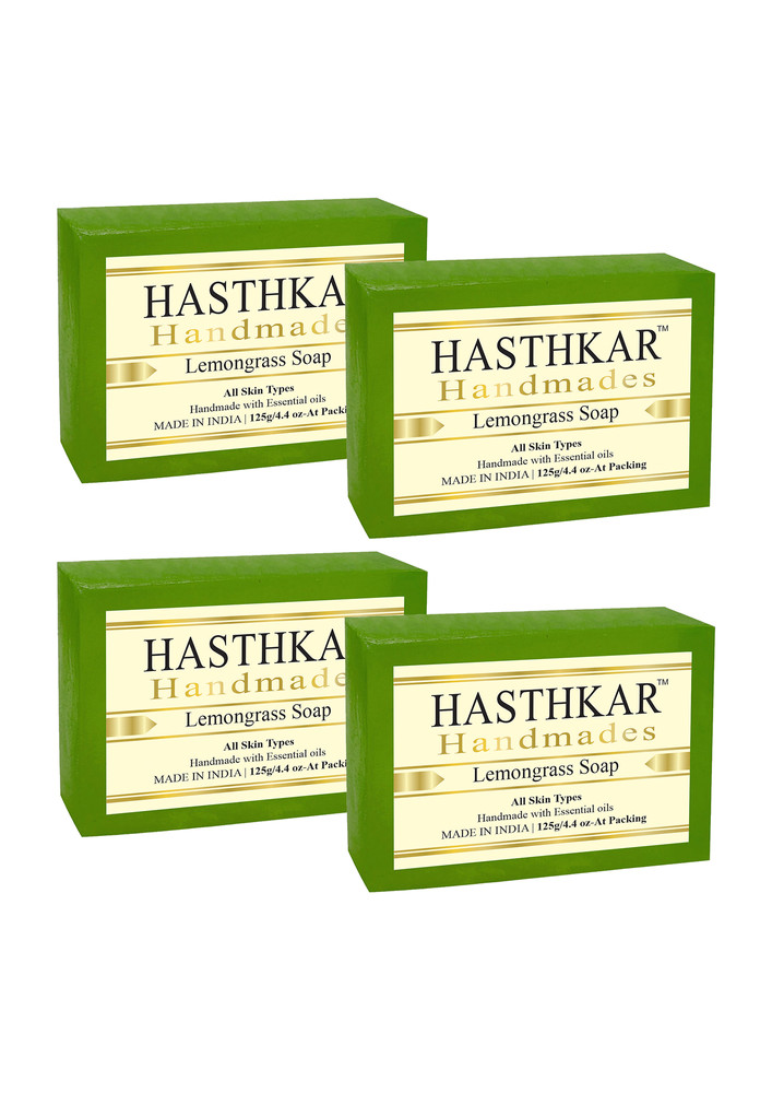 Hasthkar Handmades Glycerine Natural Lemon Grass Soap 125gm Pack Of 4