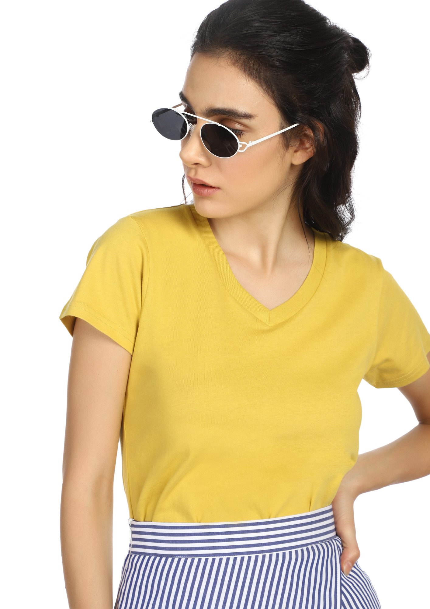 CASUAL STREET STYLE YELLOW T-SHIRT