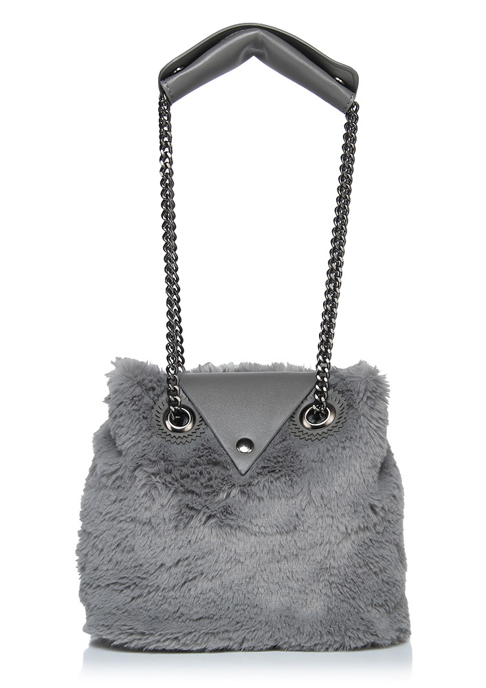 ALL BUT FUR GREY SLING POUCH