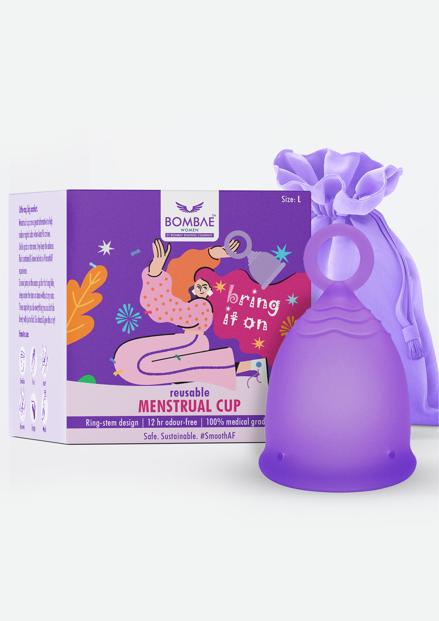 Buy Bombae Reusable Menstrual Cup & Sterilizer Container