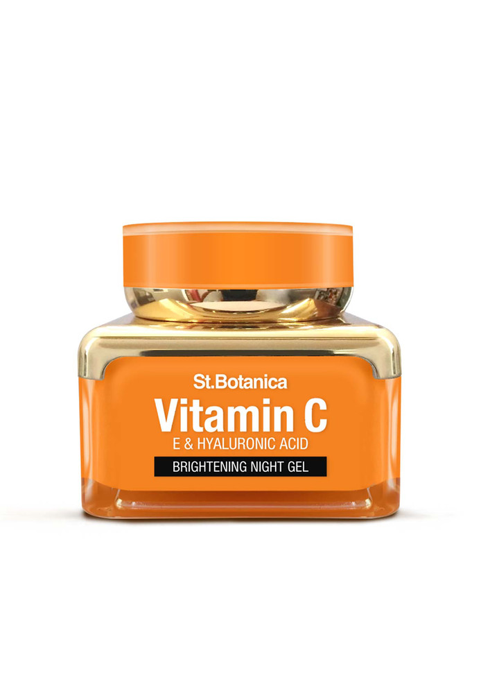StBotanica Vitamin C, E & Hyaluronic Acid Brightening Night Gel, 50 g (Night Cream)