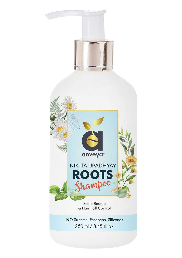 Anveya Roots Shampoo, 250ml, For Hair Fall Control & Scalp Rescue. Co-creator Nikita Upadhyay