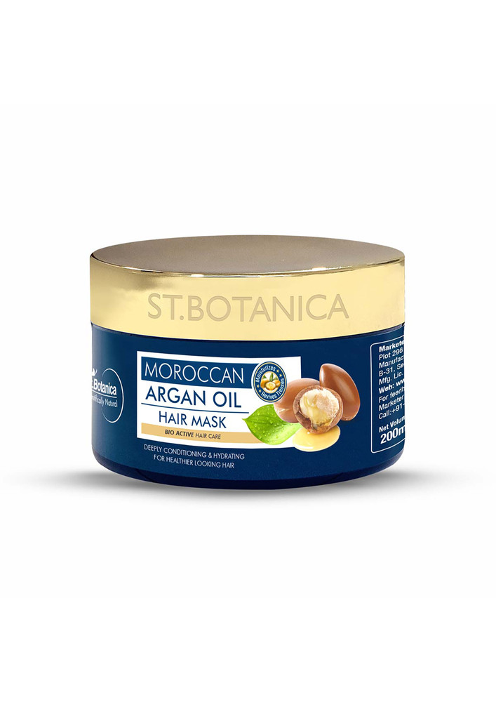 Stbotanica Moroccan Argan Hair Mask - Deep Conditioning & Hydration For Healthier Looking Hair, 200 Ml