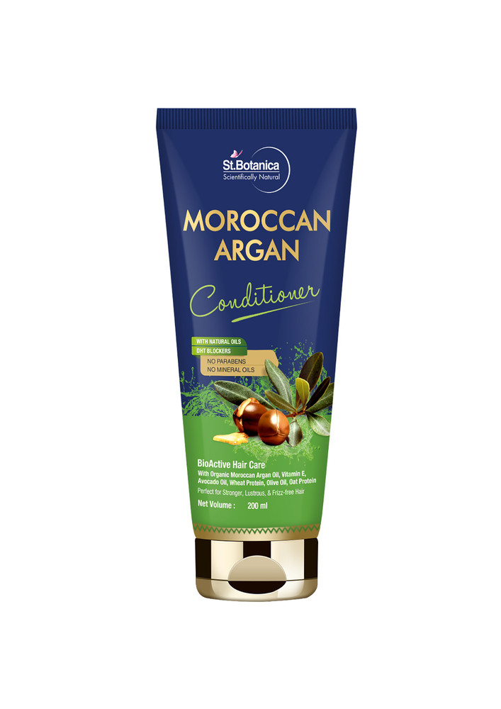 StBotanica Moroccan Argan Hair Conditioner - With Organic Argan Oil & Vitamin E - No Parabens, SLS/SLES, 200 ml
