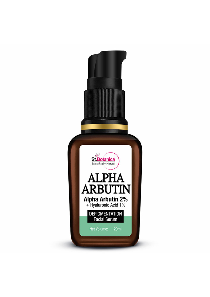 StBotanica Alpha Arbutin 2% + Hyaluronic Acid 1% Depigmentation Face Serum, 20 ml