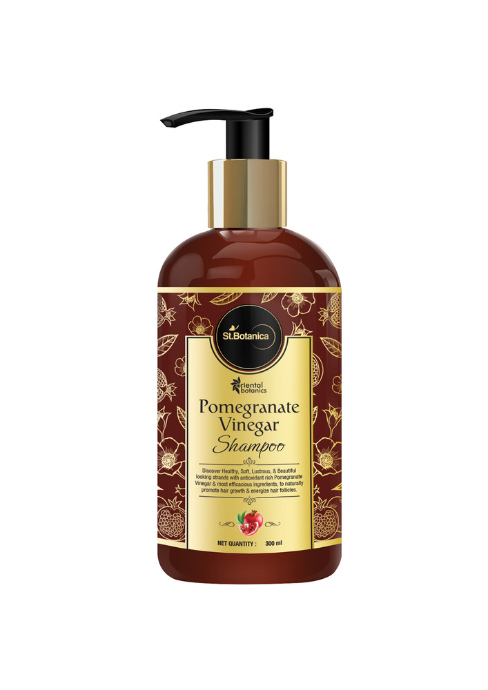 Oriental Botanics Pomegranate Vinegar Shampoo - With Argan Oil, Protein, For Healthy, Strong Hair With Antioxidant Boost, 300 Ml (orbot26)
