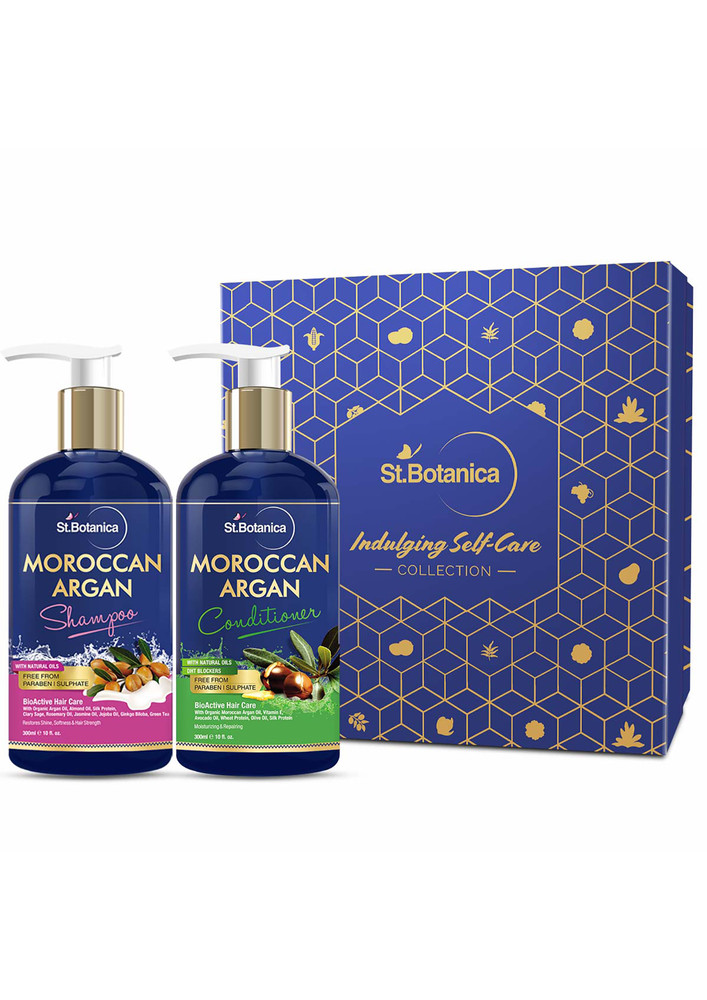 StBotanica Moroccan Argan Hair Shampoo + Argan Hair Conditioner, 300ml