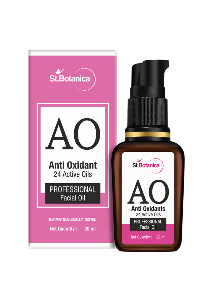 StBotanica Anti Oxidant (24 Active Oils) Professional Face Oil - For Complete Skin Care, 20 ml