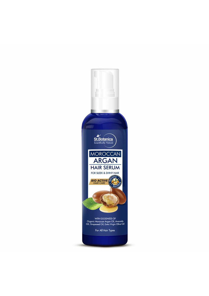 StBotanica Moroccan Argan Hair Serum - Nourishing and Frizz Control Serum (With USDA Organic Argan Oil) 120ml